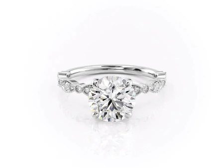 The Jasmine Set With A 2 Carat Round Lab Diamond Online