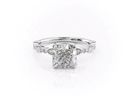 The Jasmine Set With A 2.5 Carat Cushion Lab Diamond Discount