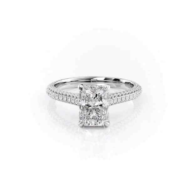 The Rachel Set With A 3 Carat Radiant Lab Diamond on Sale