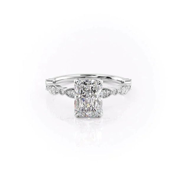 The Jasmine Set With A 1.5 Carat Radiant Lab Diamond Discount