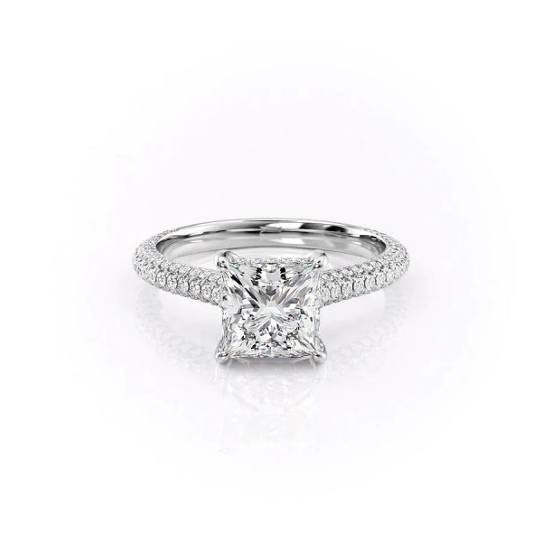 The Rachel Set With A 3 Carat Princess Lab Diamond For Discount