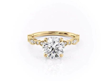 The Jasmine Set With A 2 Carat Round Lab Diamond Discount