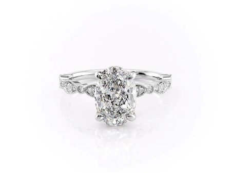 The Jasmine Set With A 1 Carat Oval Lab Diamond Hot on Sale