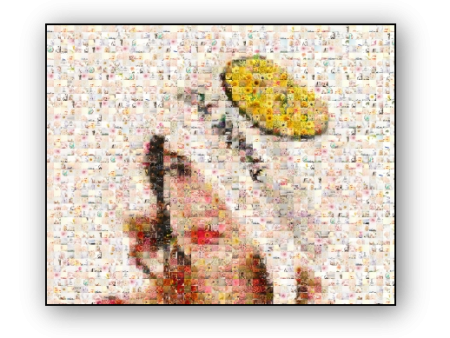 Photo Mosaic Canvas Print Fashion